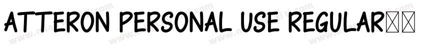 Atteron Personal Use Regular字体转换